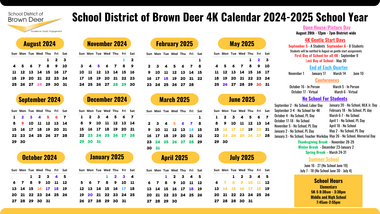 4K 2024-2025 School Year Calendar