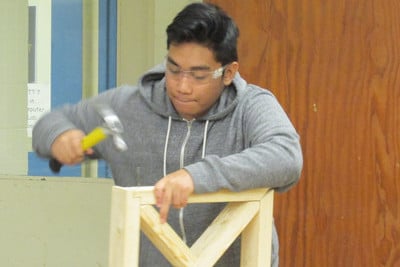 HS Student in Tech Ed Class